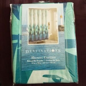 Sailboat shower curtain